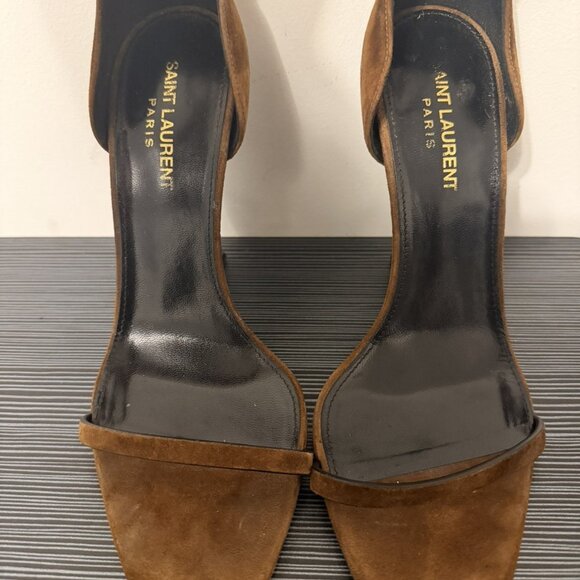 Yves Saint Laurent YSL Cashmere Brown Opyum heels Stilettos Sandals - Picture 9 of 10